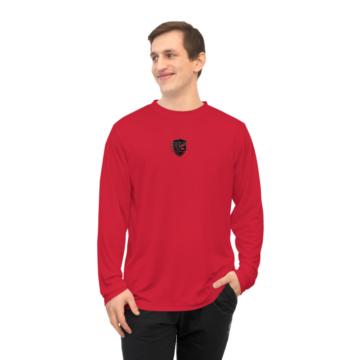 Performance Long Sleeve Shirt — 'Ultimate Body' Athletic Tee with Shield Logo