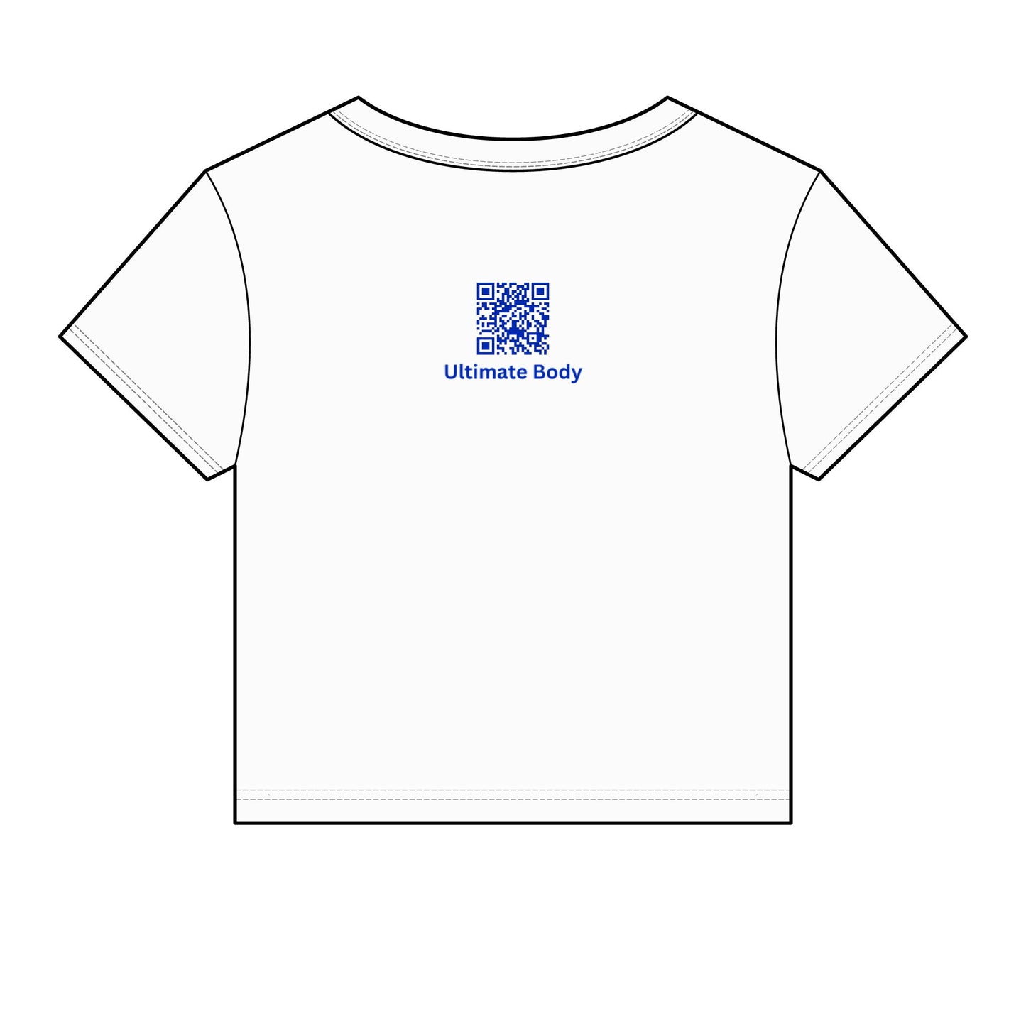 United States Ultimate Body Blueprint Logo Baby Tee — Women's Cropped Micro-Rib Tee