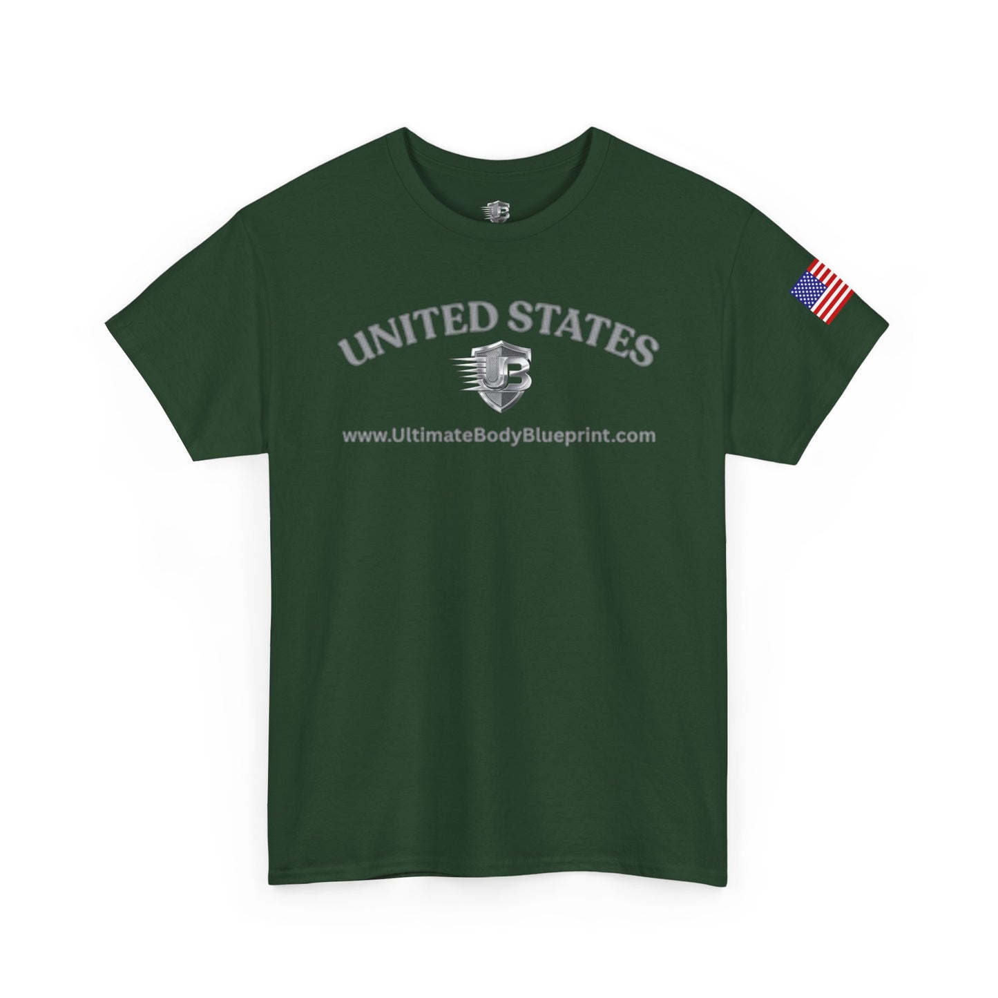 United States Military Emblem T-Shirt — American Flag Sleeve Tee