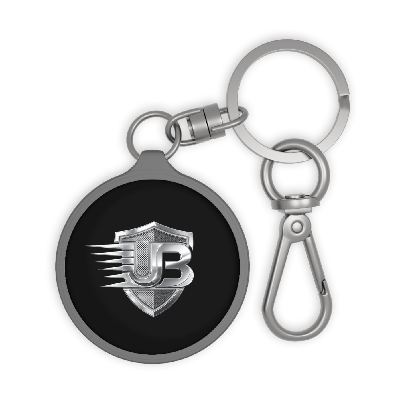 Shielded JB Logo Keyring Tag — Metal Keychain with Emblem