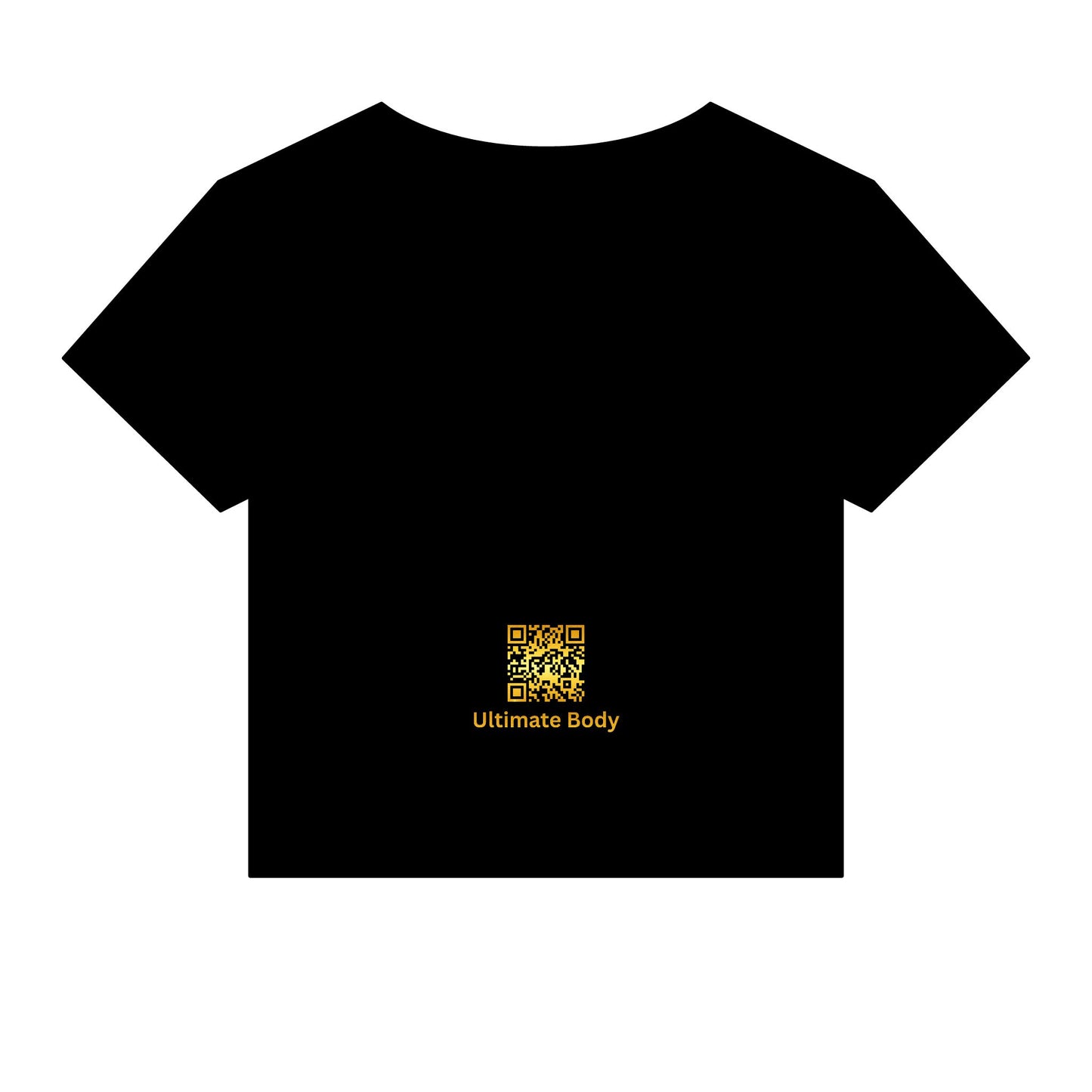 United States Ultimate Body Women's Crop Tee — Gold Foil Fitness Graphic