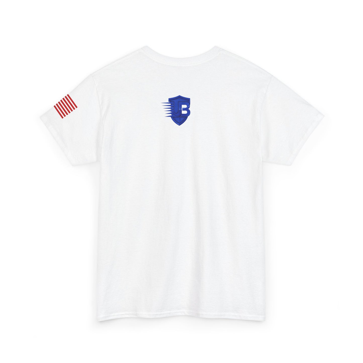 United States Logo T-Shirt — USA Flag Sleeve Tee with 'United States' Text