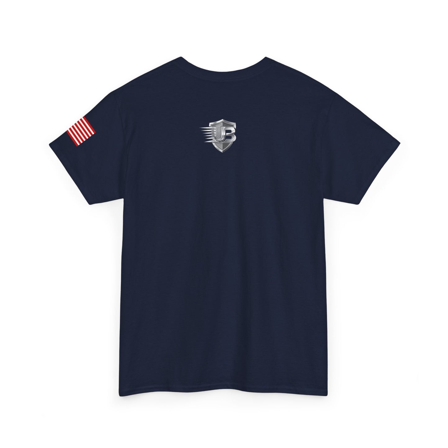 United States Shield T‑Shirt — Patriotic Flag Sleeve Tee