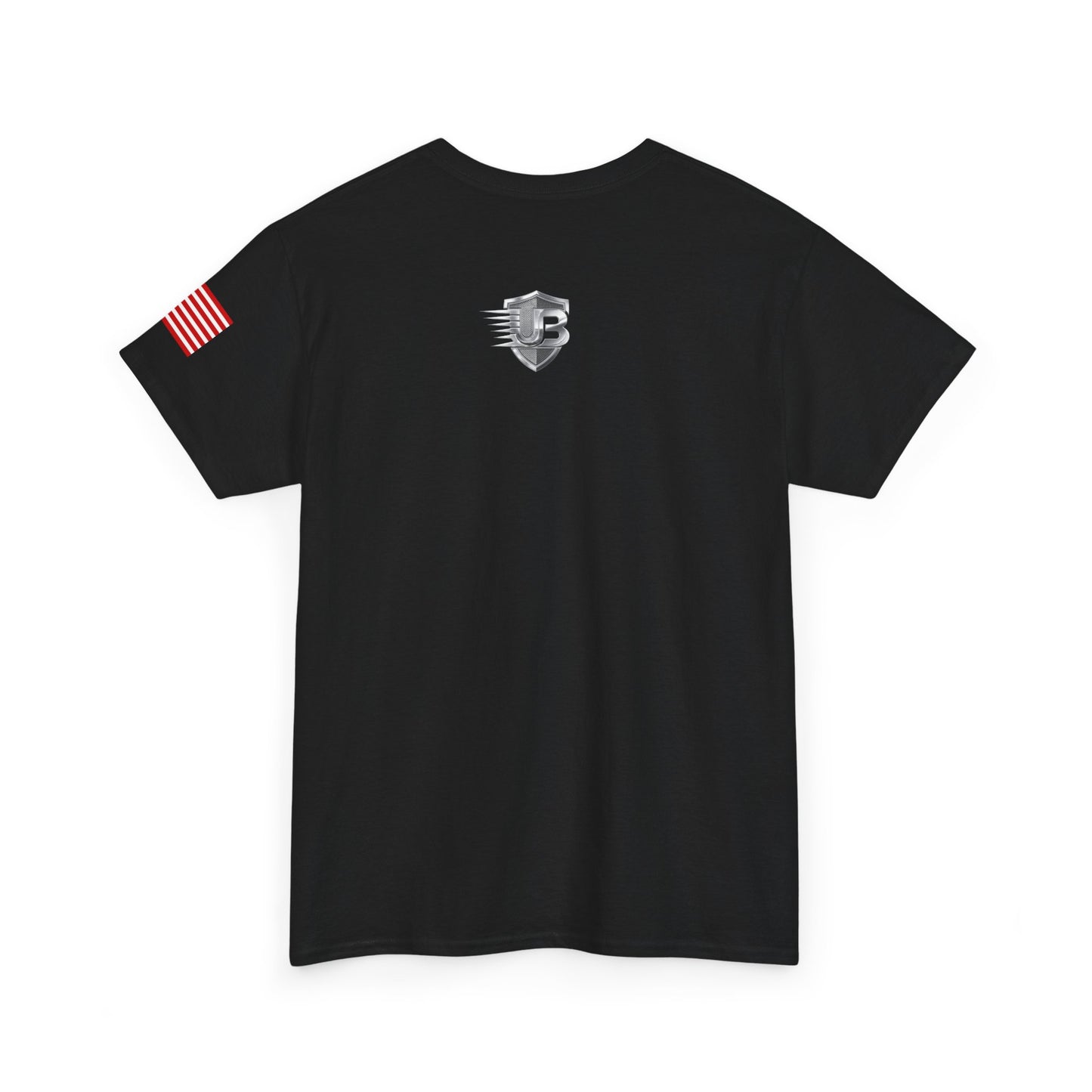 United States Shield Logo T-Shirt — Patriotic American Flag Sleeve Tee