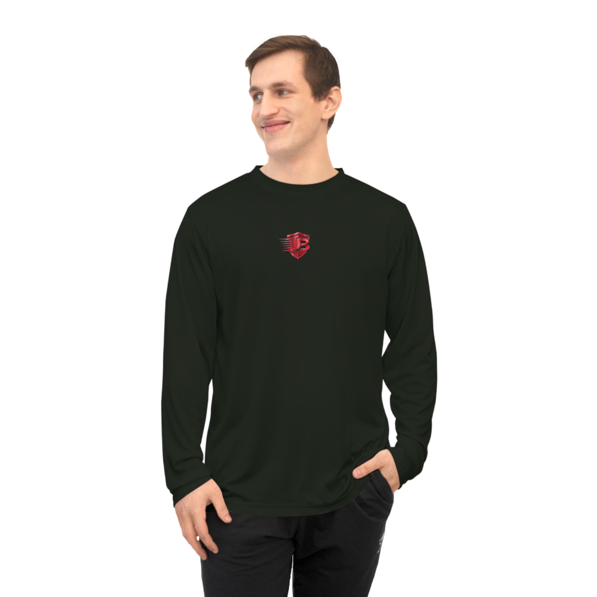 Performance Long Sleeve — Red Shield Gaming Logo Athletic Shirt
