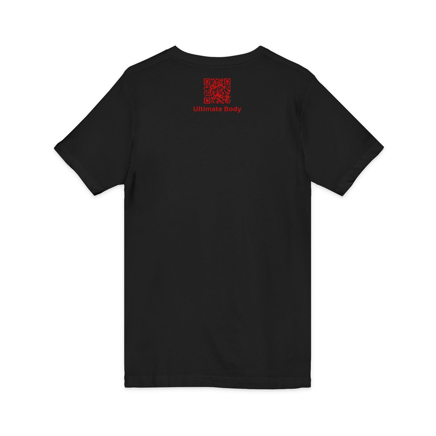 V-Neck Tee — Red Heart QR Design ("Unknown Body")