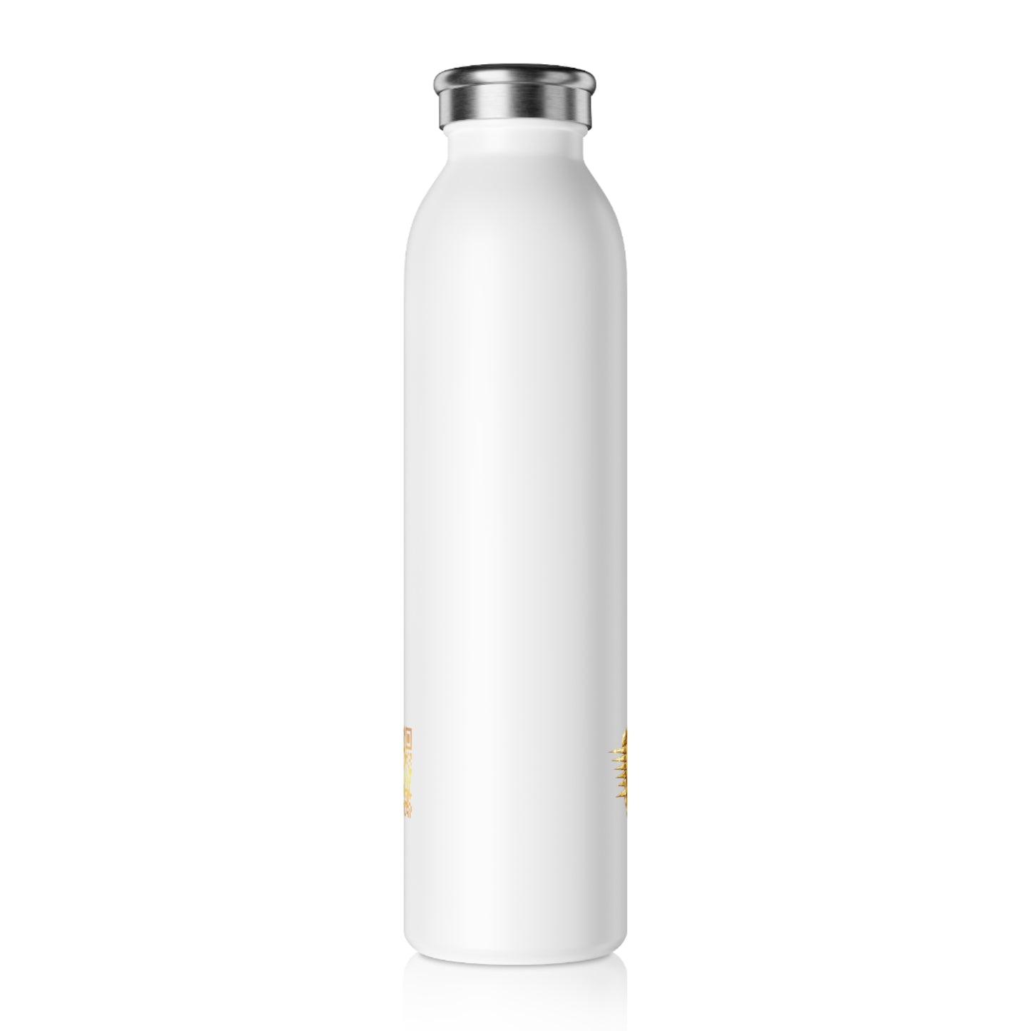 Slim Water Bottle with Blue Shield Logo — Insulated Stainless Steel Bottle