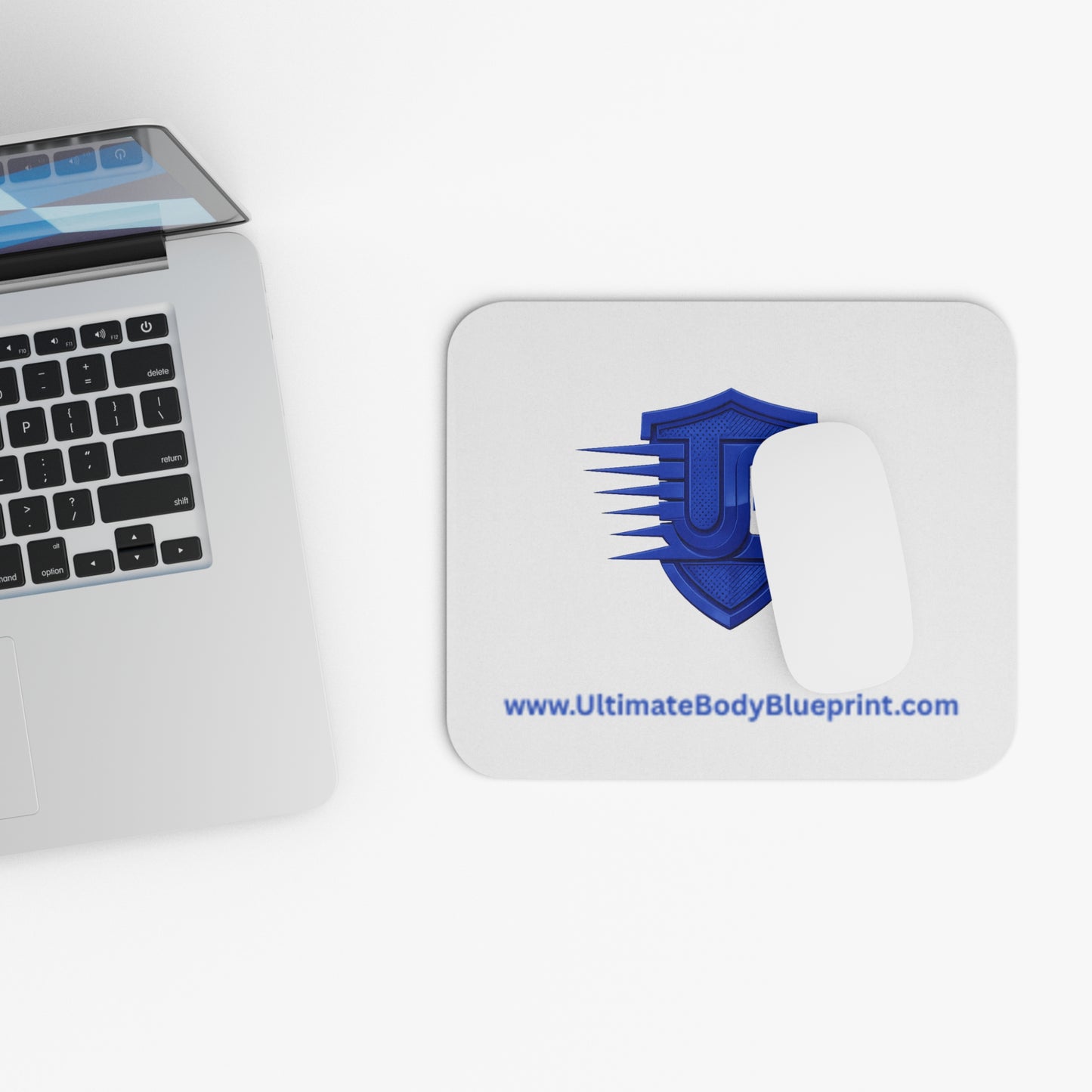 Mouse Pad — Blue Shield 'UB' Logo Gaming Desk Mat