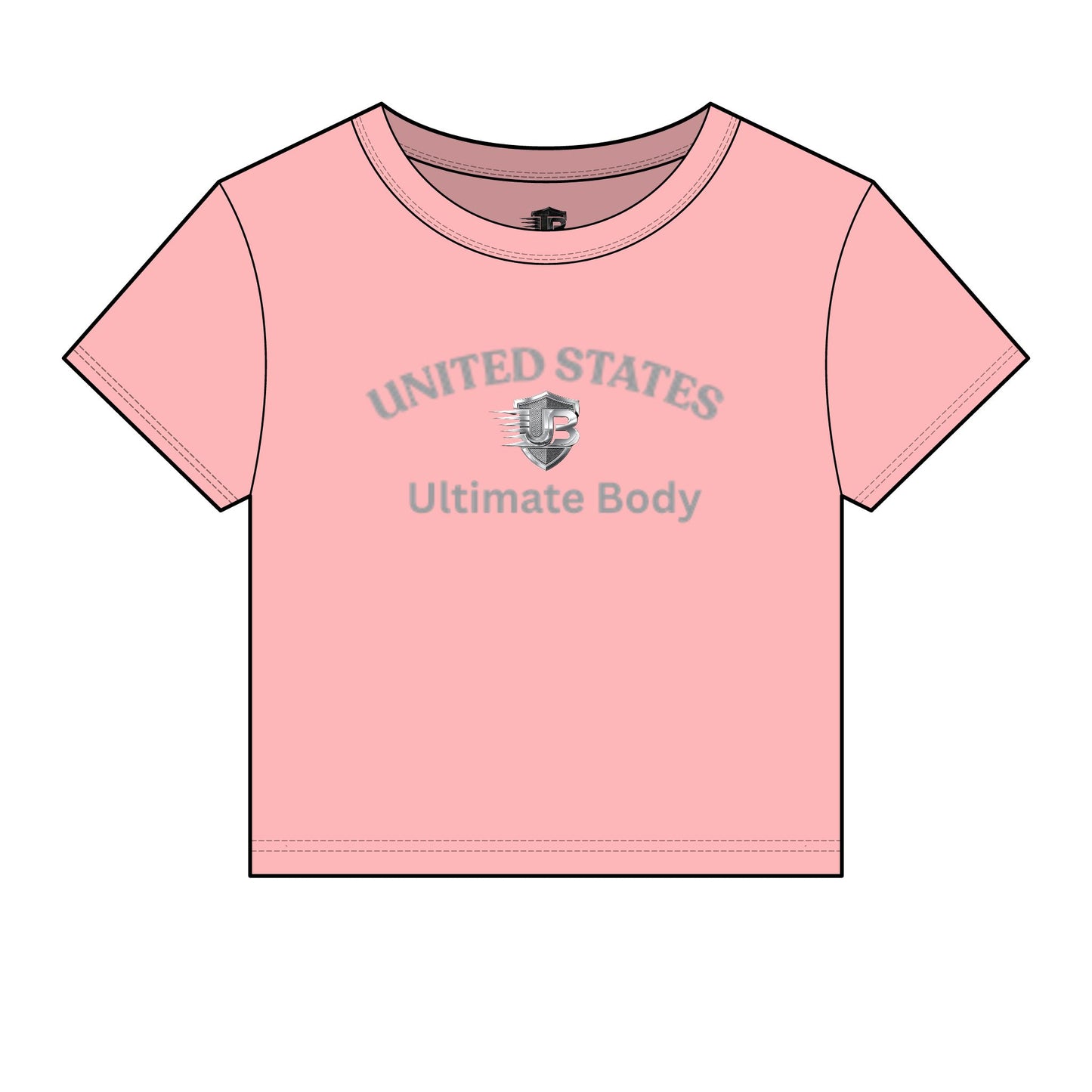 United States UB Shield Crop Tee — Red Logo Women's Baby T-Shirt