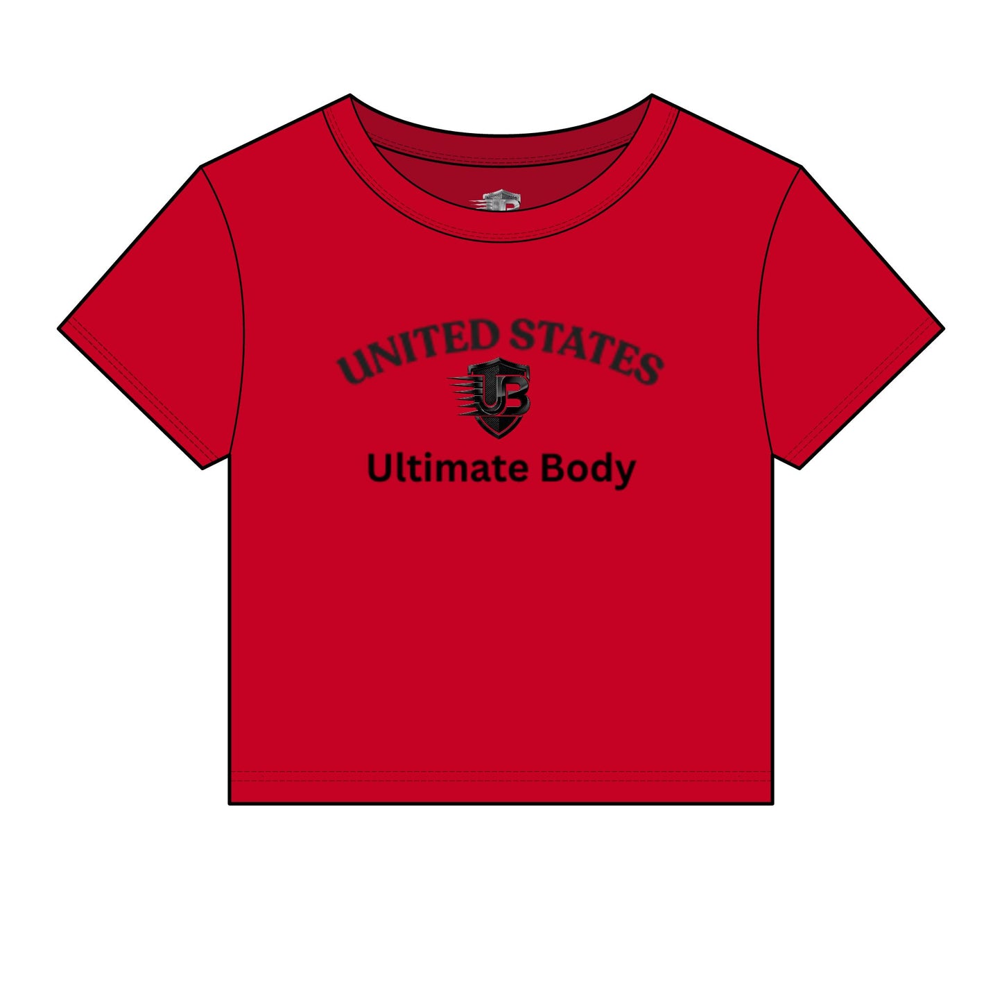 United States UB Shield Women's Baby Tee — Ultimate Body Blueprint Logo Crop Top