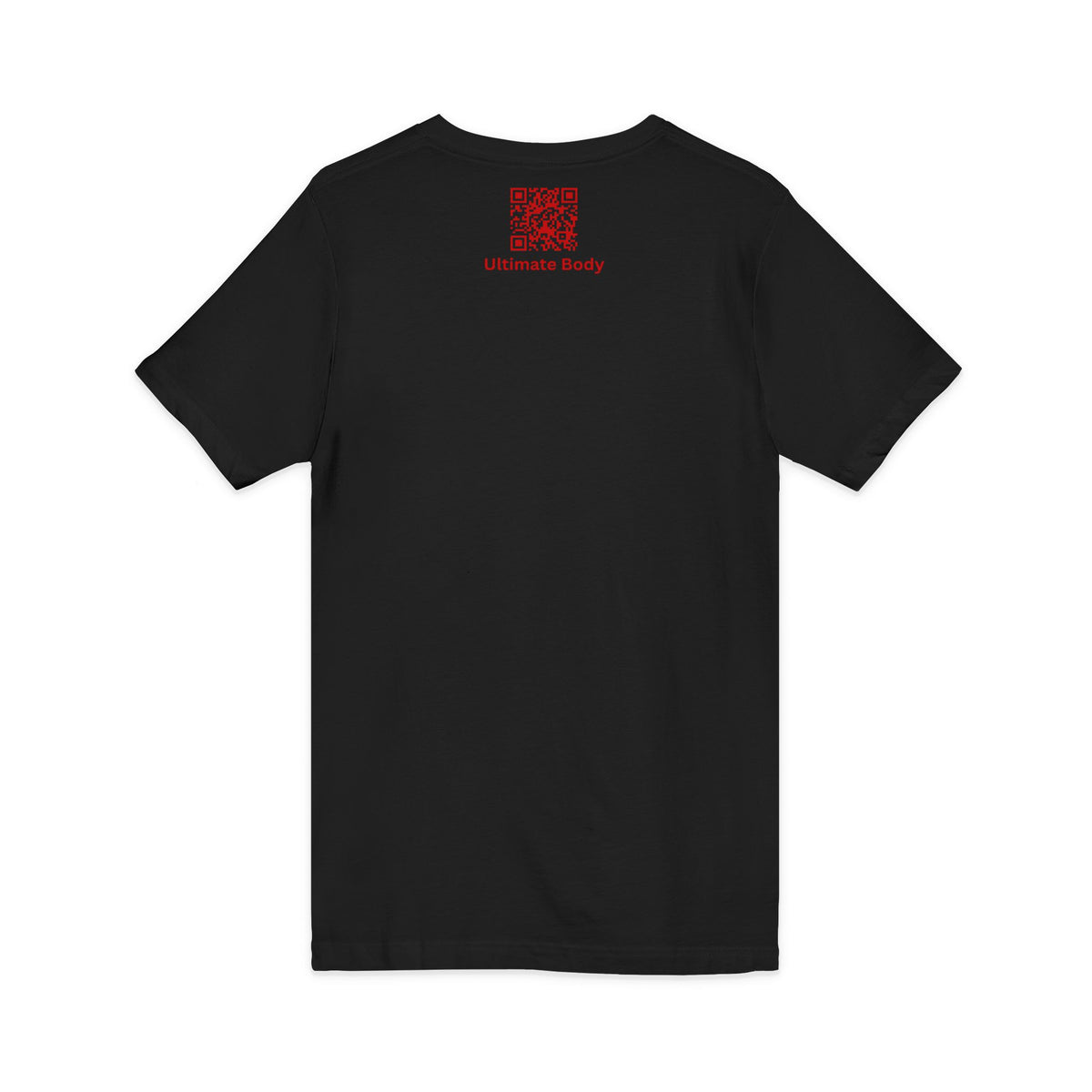 V-Neck Tee — Red Heart QR Design ("Unknown Body")