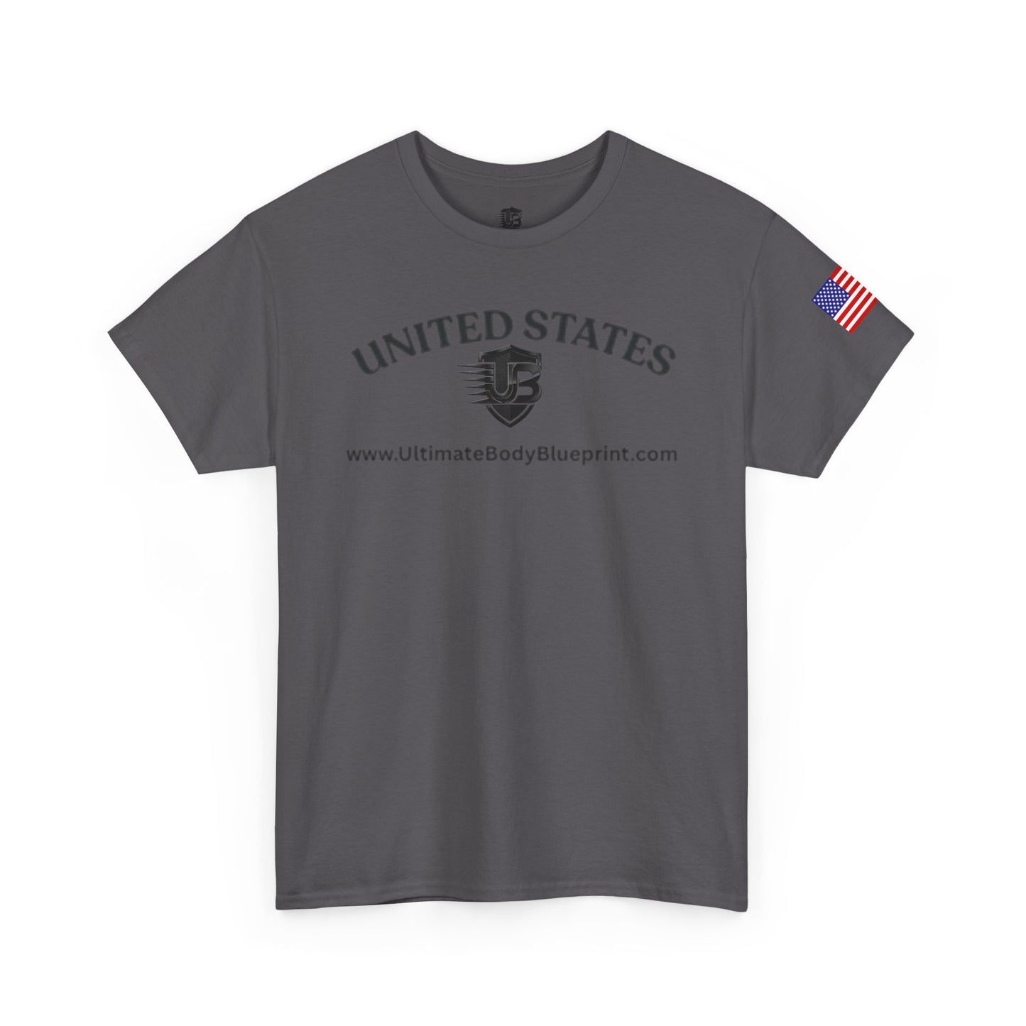 United States Shield T‑Shirt — Patriotic Flag Sleeve Tee