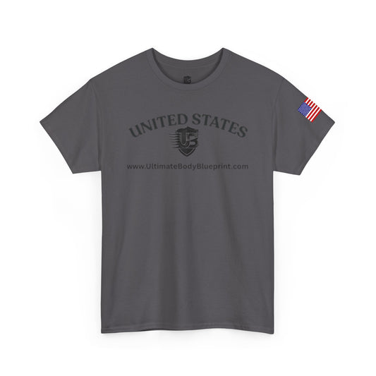 United States Shield T‑Shirt — Patriotic Flag Sleeve Tee