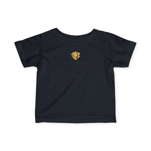 Infant Tee — Gold Shield Front & QR 'Ultimate Body' Back