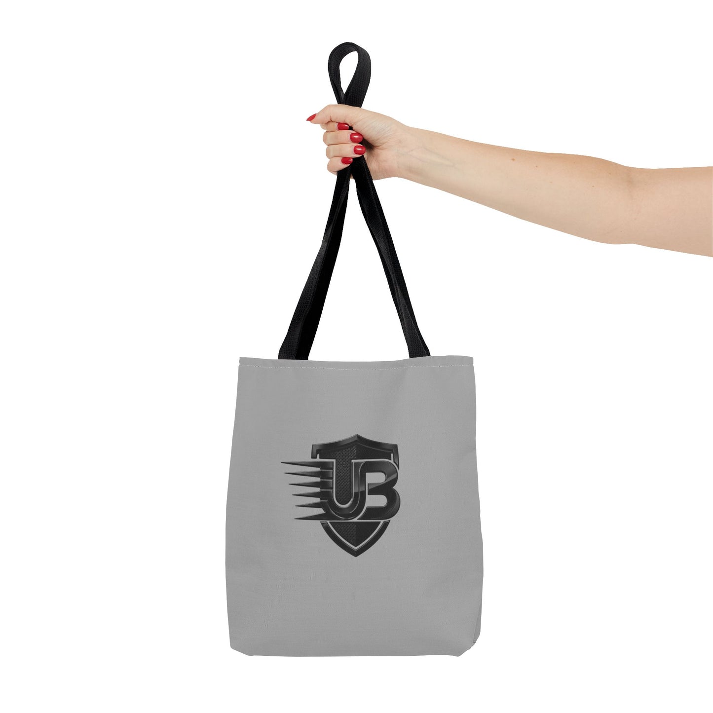 Urban Shield Logo Tote Bag — Branded Grey All-Over Print Tote