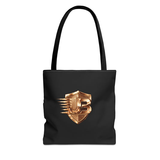 Ultimate Body QR Tote Bag — Black Logo Shield Design