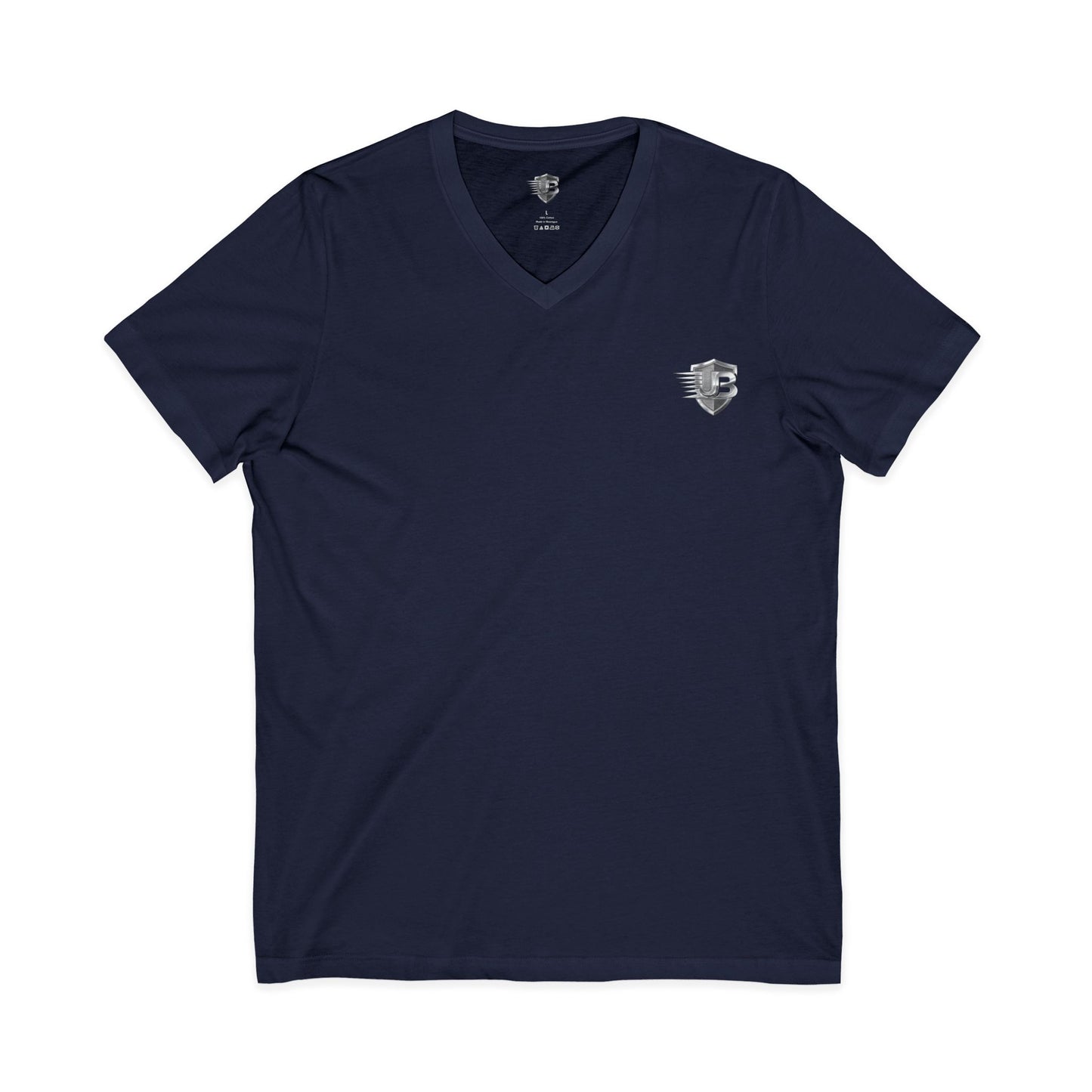 Men's Fitness V‑Neck Tee with 'Ultimate Body' QR Back — Gym Motivation Shirt
