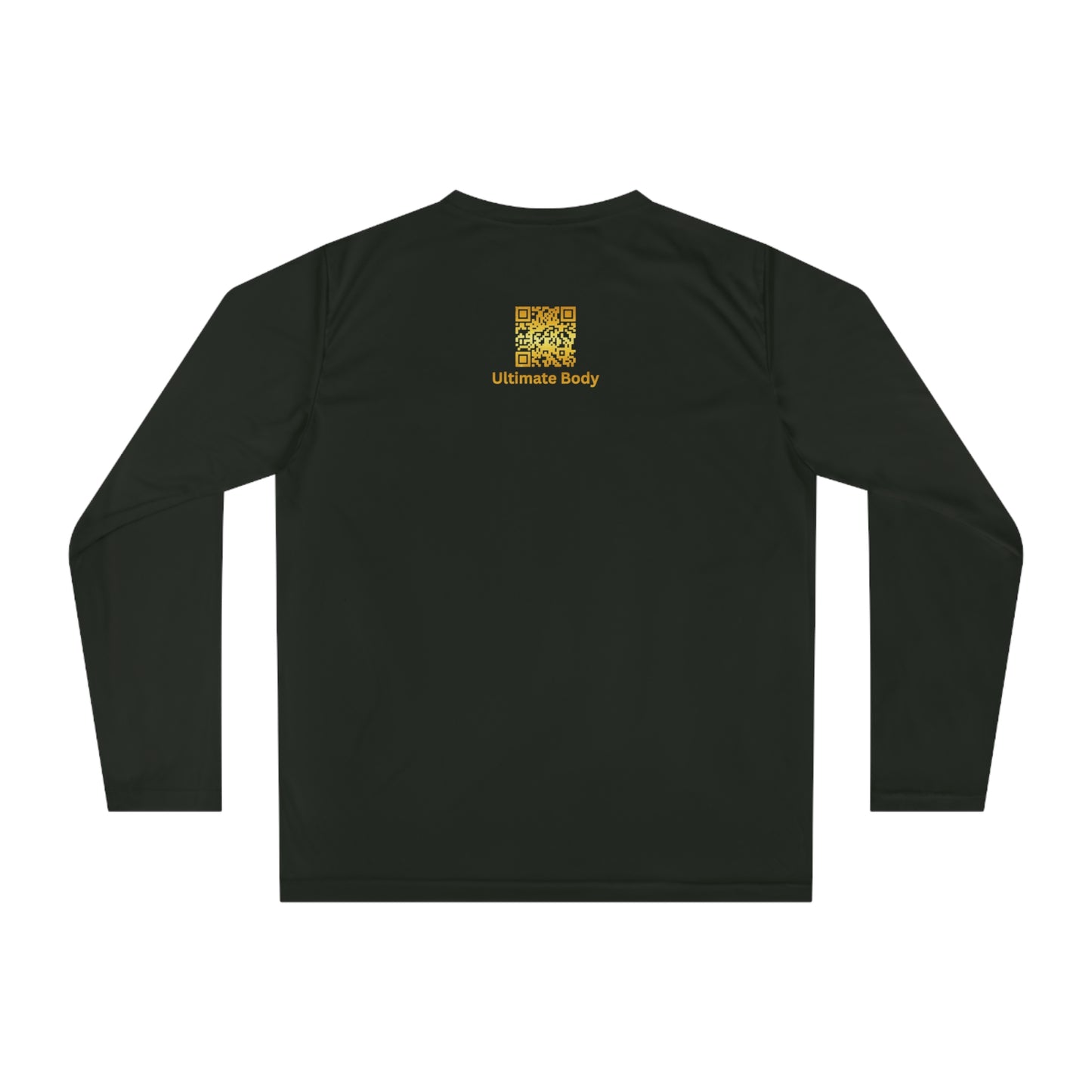 Performance Long Sleeve Shirt — 'Ultimate Body' Gold Logo Athletic Tee