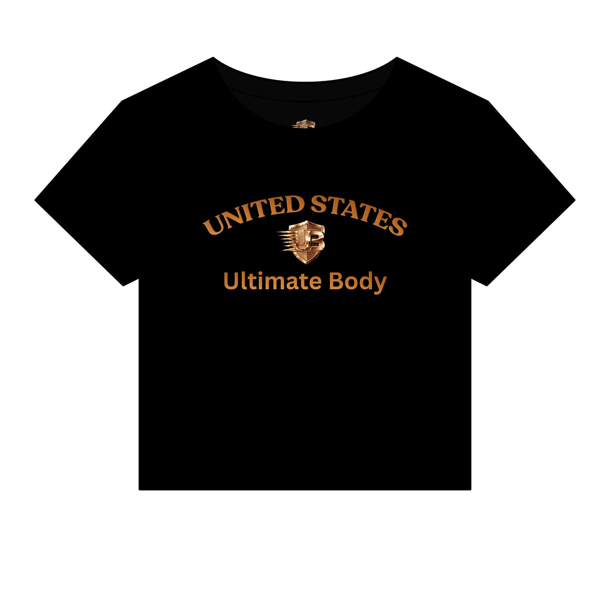 Women's Baby Tee — "United States Ultimate Body" Graphic Crop Top