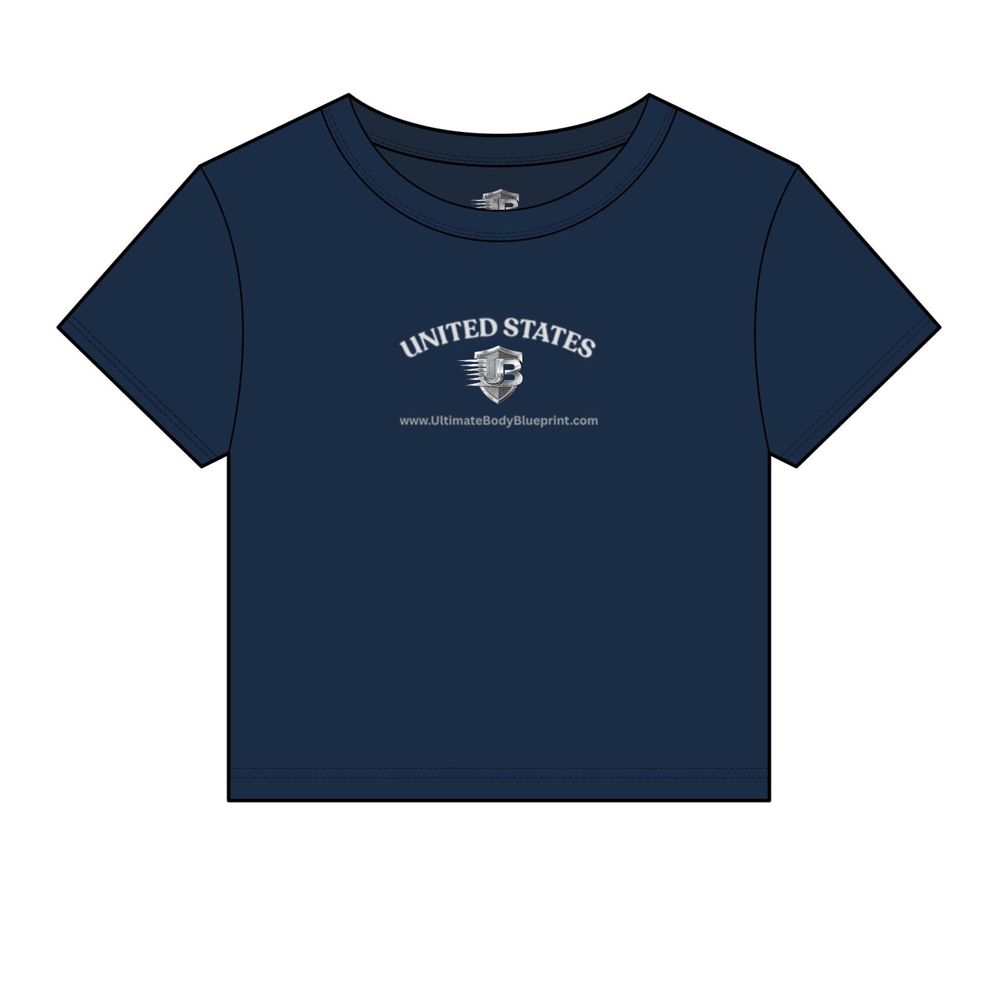United States Shield Crop Tee — Women's Patriotic Baby T‑Shirt
