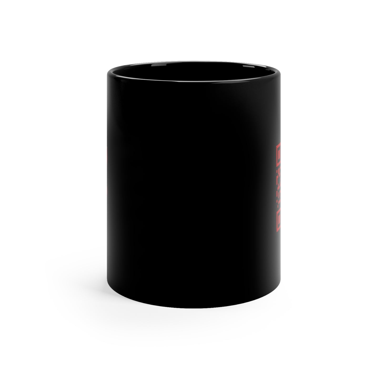 Red UB Shield Logo Coffee Mug — 11oz Black Ceramic