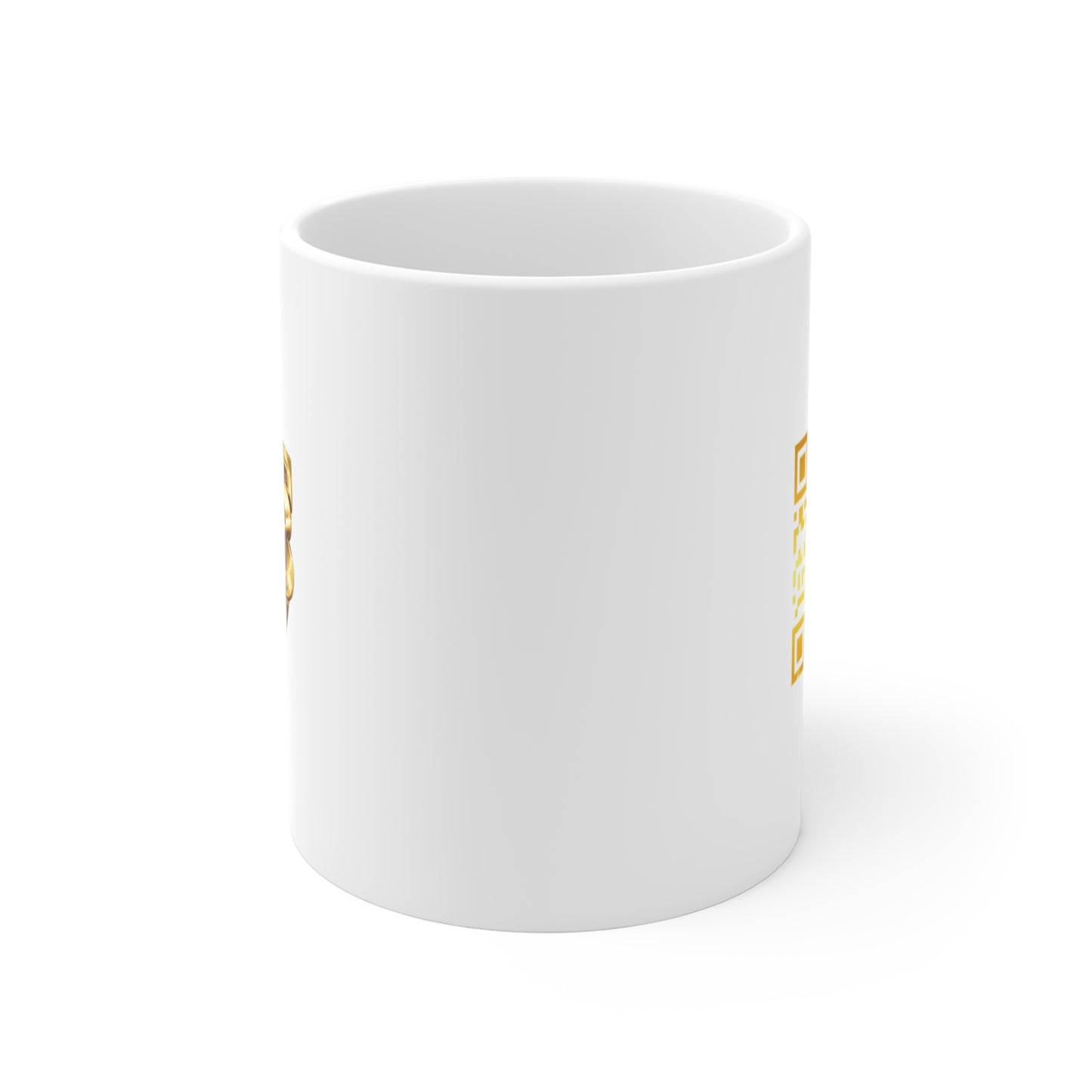Gold Shield Logo Mug — 11oz Branded Ceramic Coffee Cup