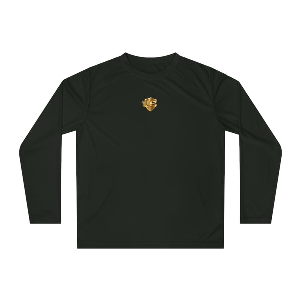 Performance Long Sleeve Shirt — 'Ultimate Body' Gold Logo Athletic Tee