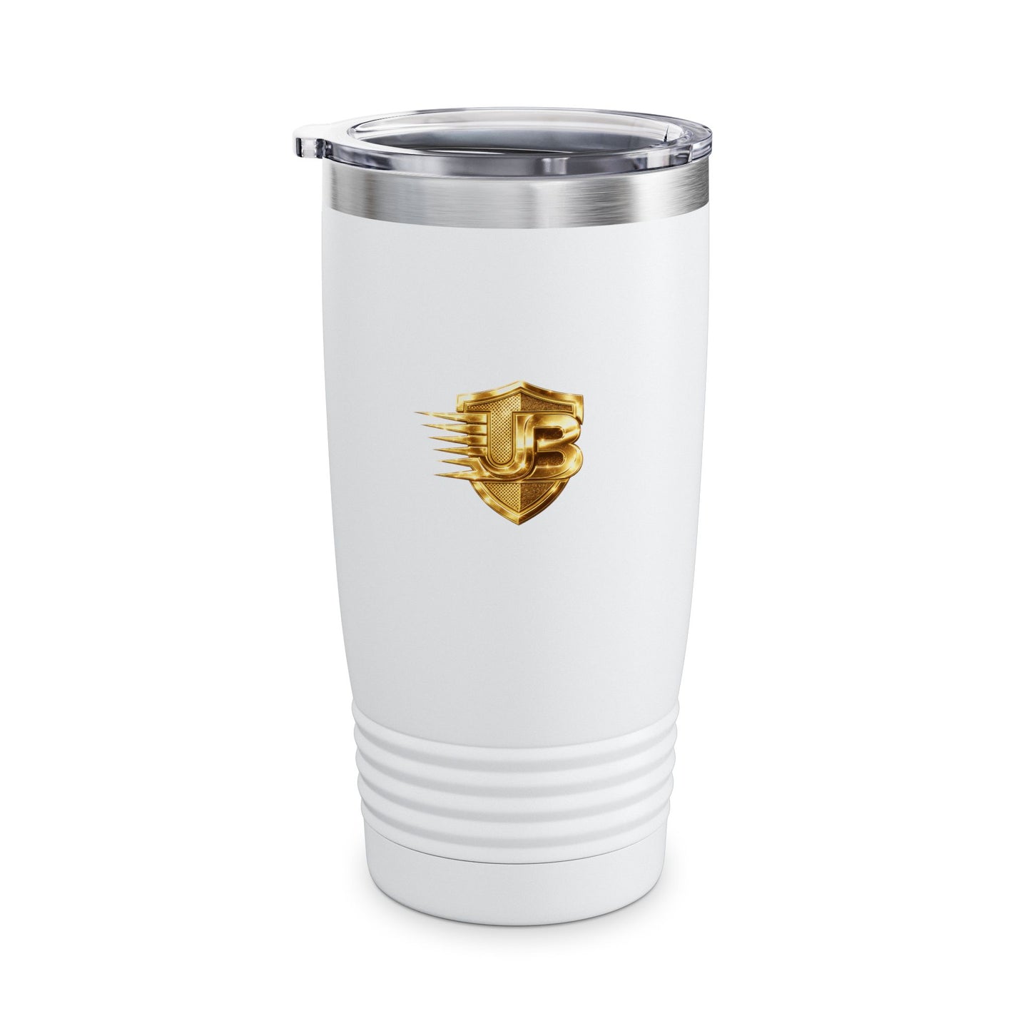 20oz Ringneck Tumbler — Gold Racing Shield Logo Stainless Travel Cup