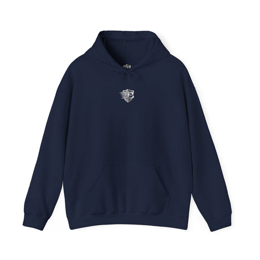United States Logo Hoodie — Patriotic Navy Pullover with Shield Emblem