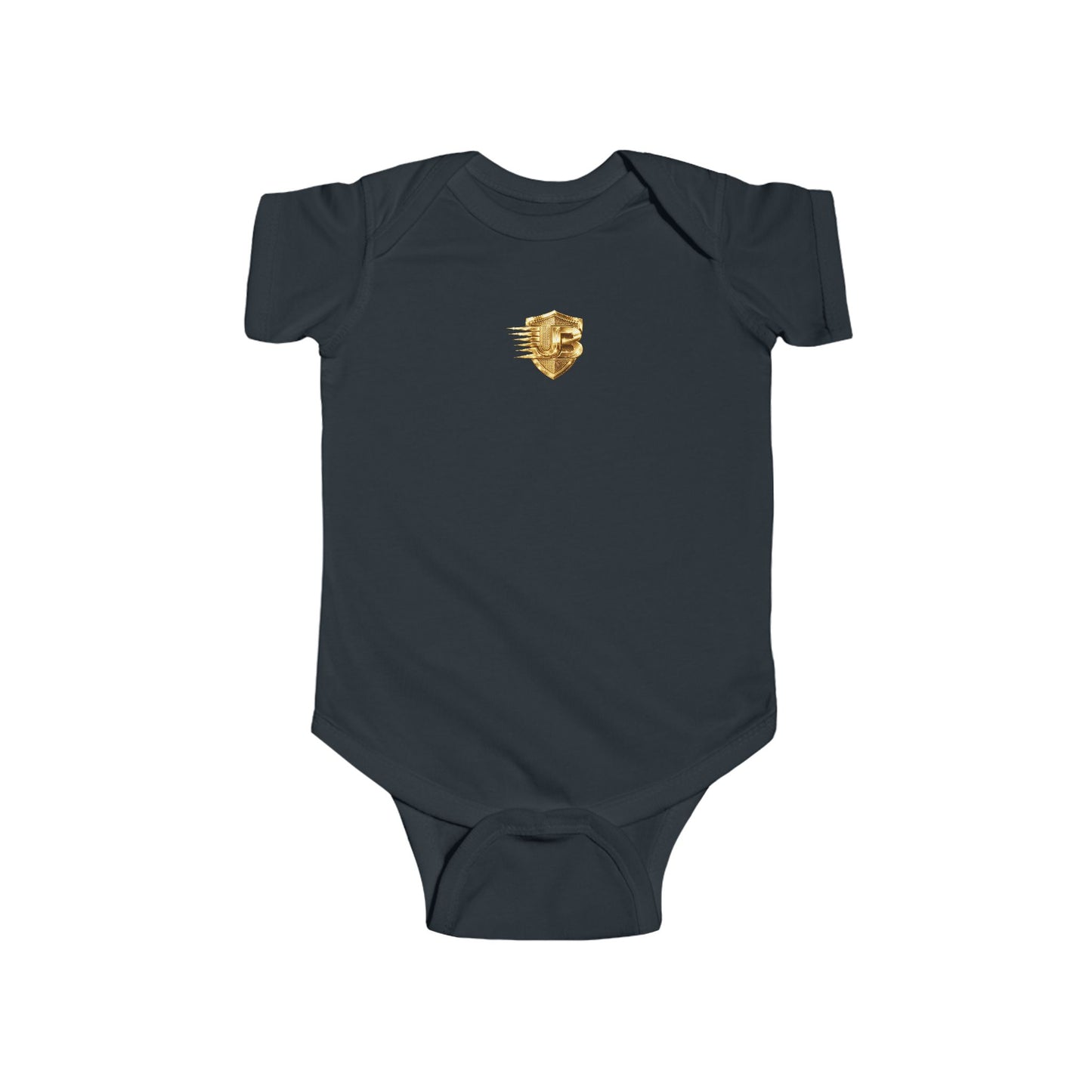 Gold Lion Heart Infant Bodysuit — 'Ultimate Body' Back QR
