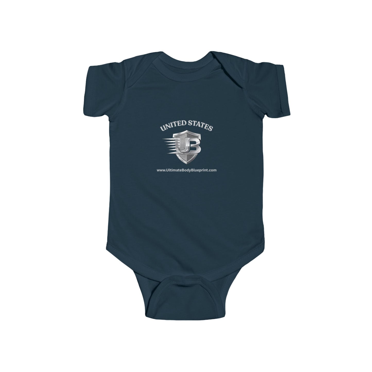 Infant Bodysuit — 'United States' Shield Graphic Baby Onesie (Patriotic Newborn Gift)
