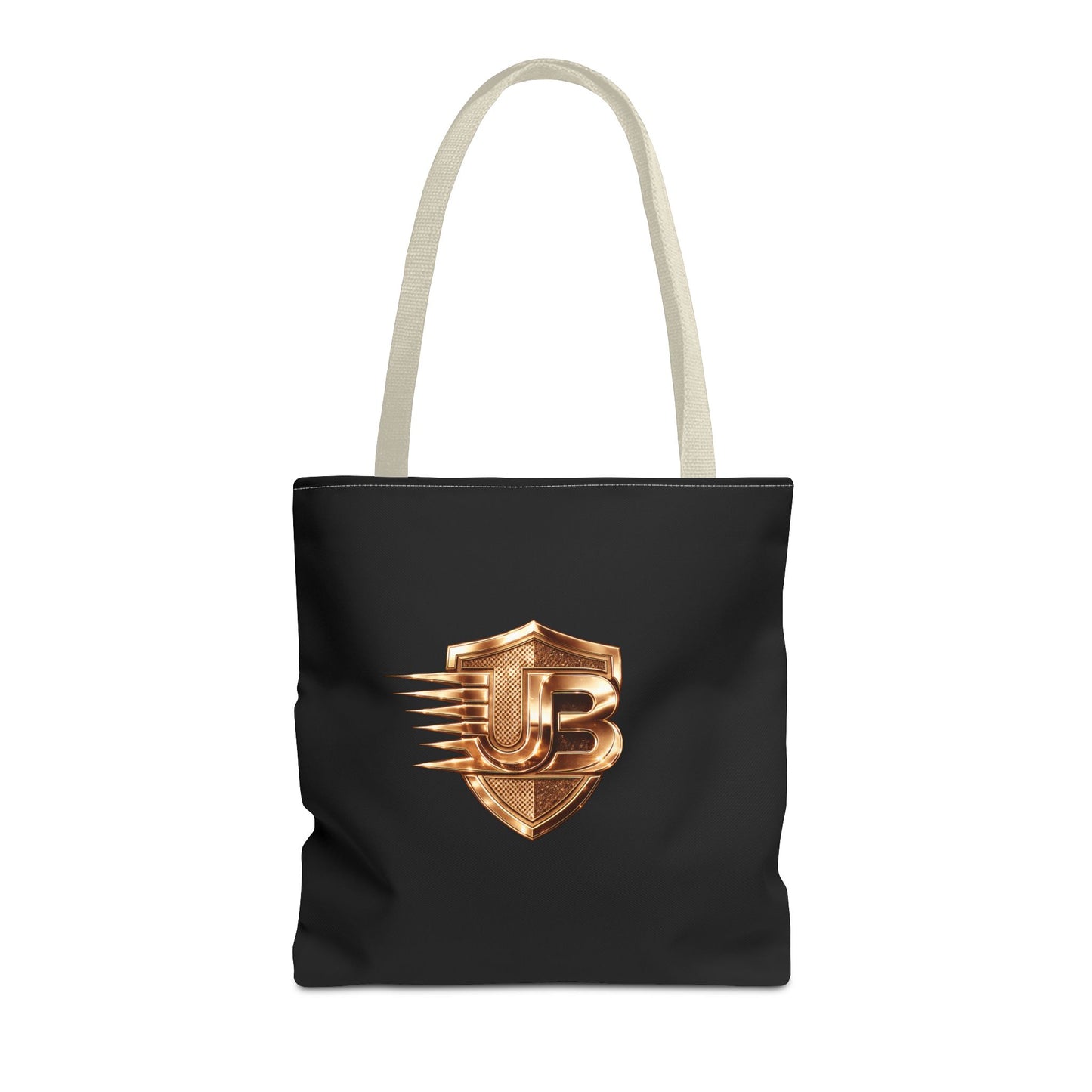 Ultimate Body QR Tote Bag — Black Logo Shield Design