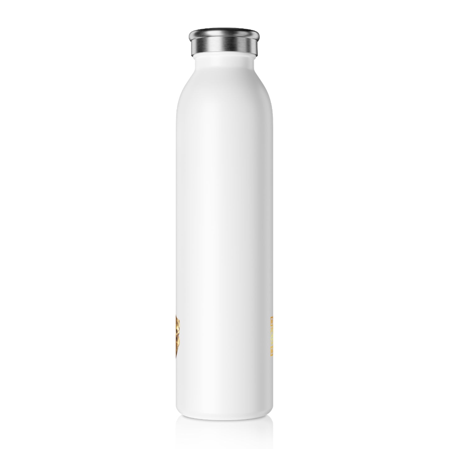 Slim Water Bottle with Blue Shield Logo — Insulated Stainless Steel Bottle