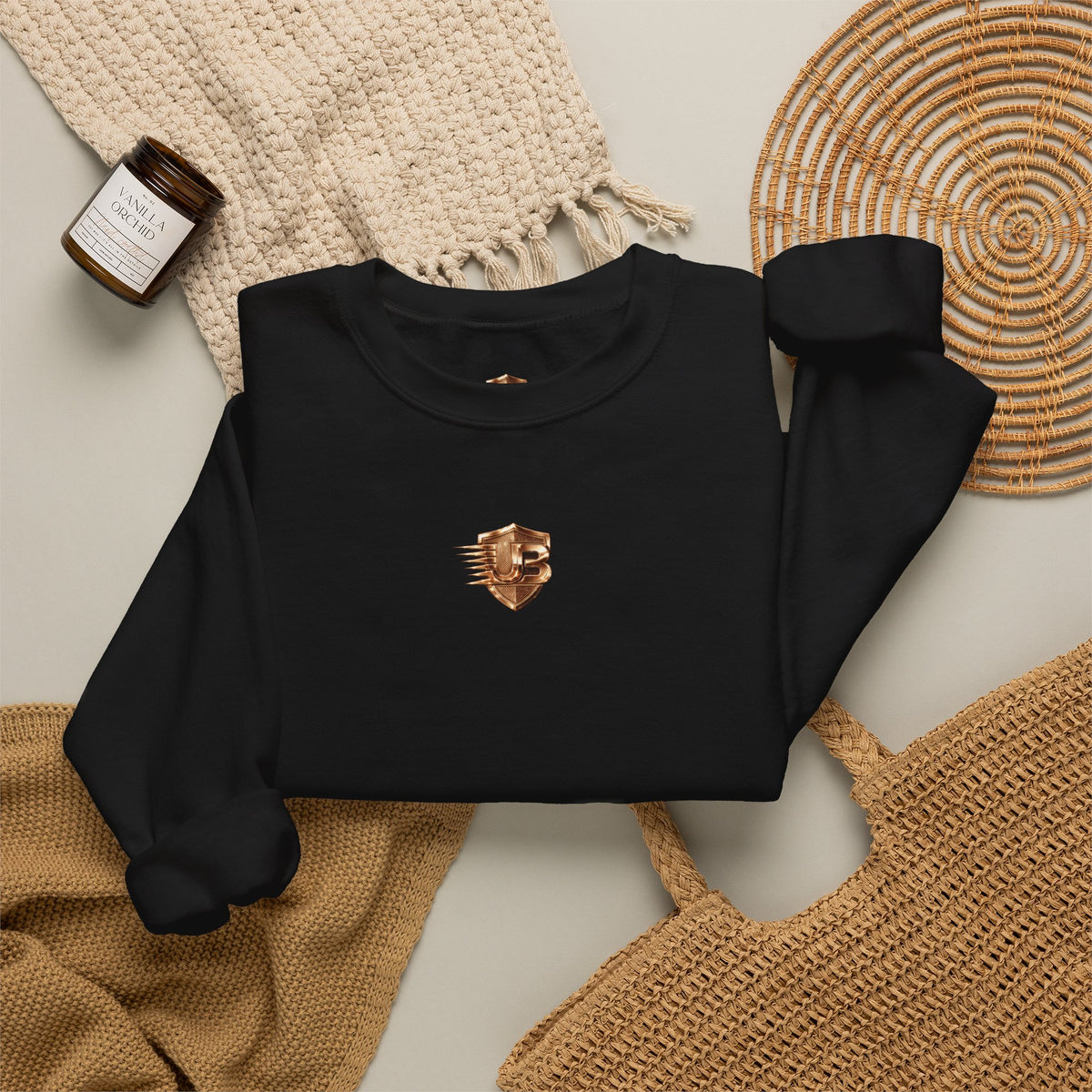Ultimate Body Crewneck Sweatshirt — Vintage Bronze Emblem Graphic