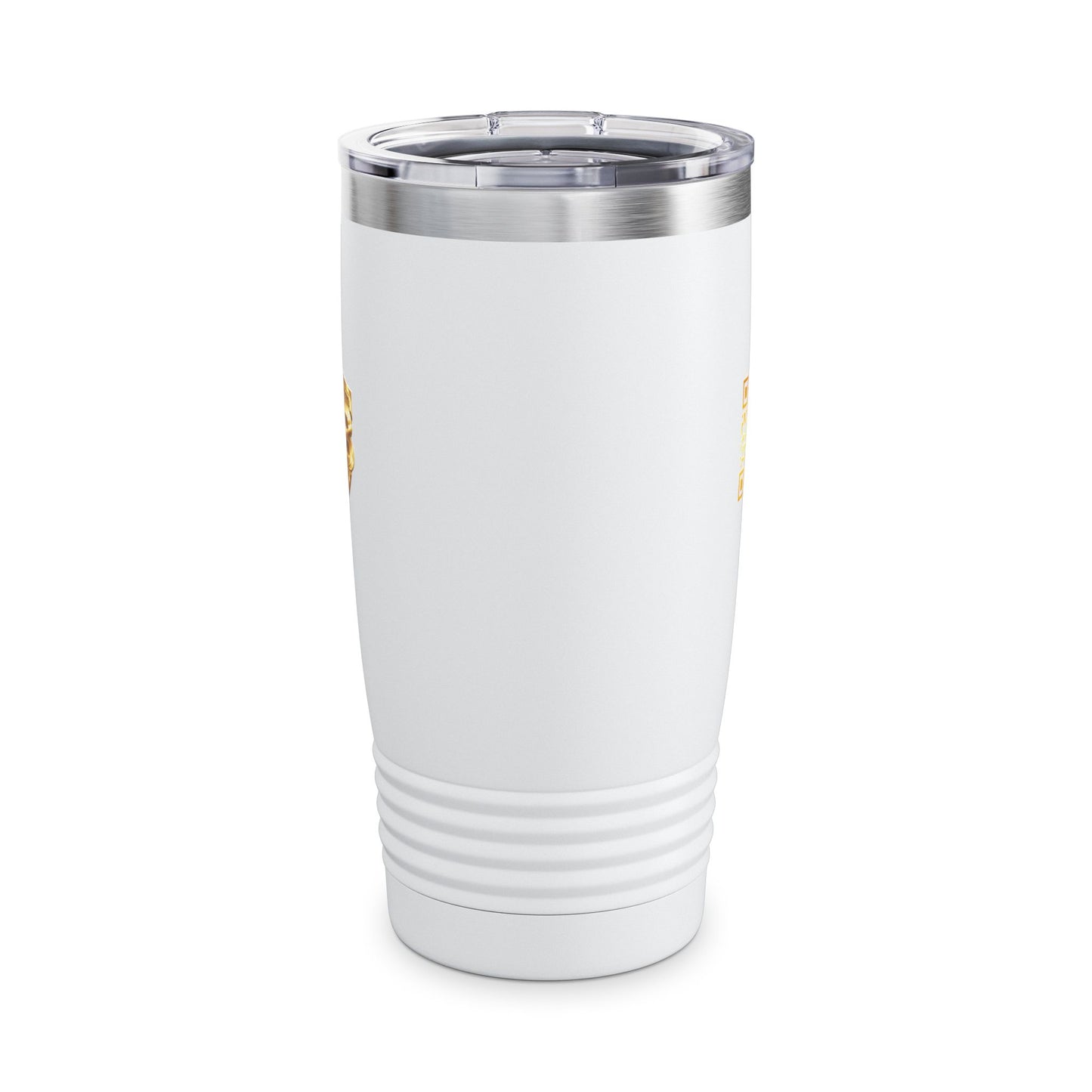 20oz Ringneck Tumbler — Gold Racing Shield Logo Stainless Travel Cup