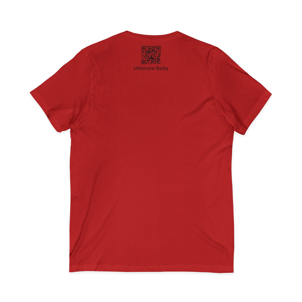 V-Neck Tee with Subtle Crest — Casual Everyday Red Shirt
