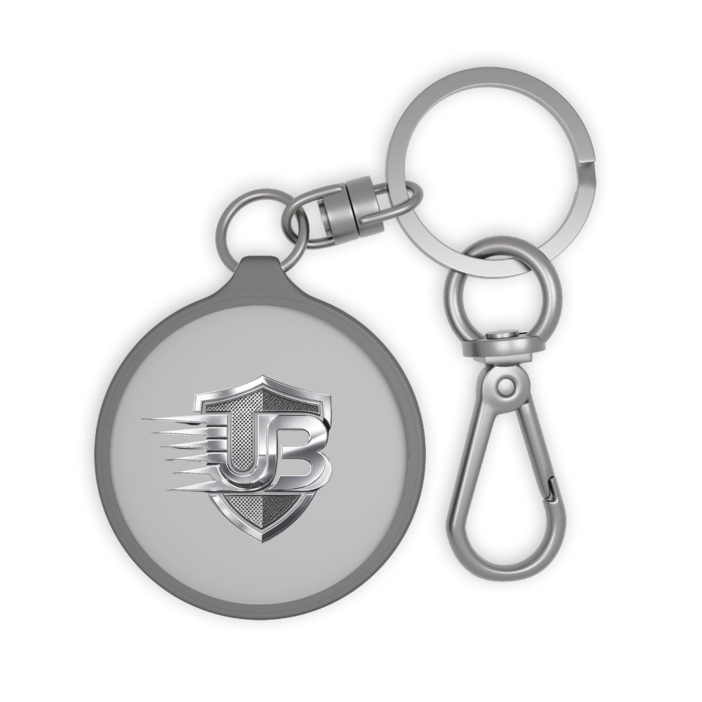 Metal Keyring Tag with Shield Logo — Customizable Keychain for Drivers & Gifts
