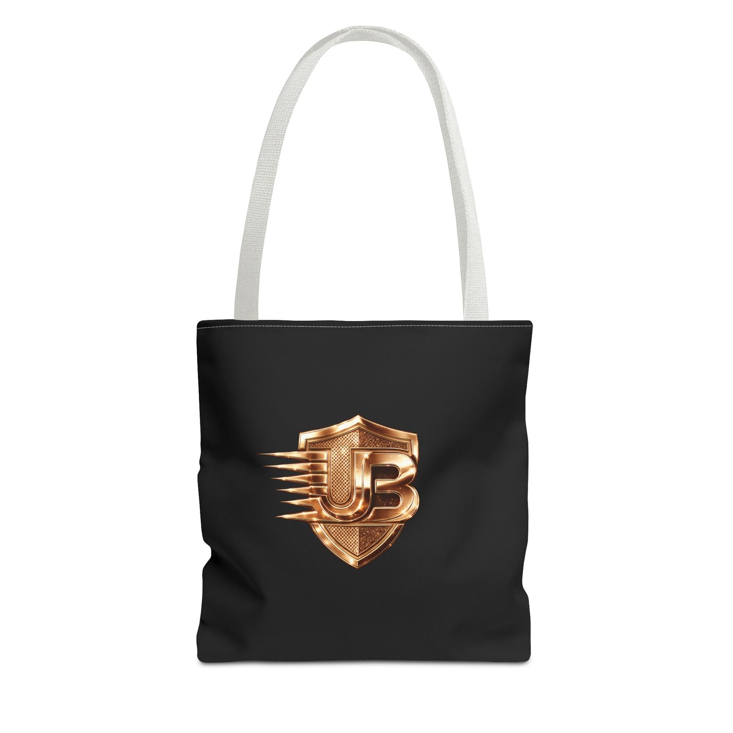 Ultimate Body QR Tote Bag — Black Logo Shield Design