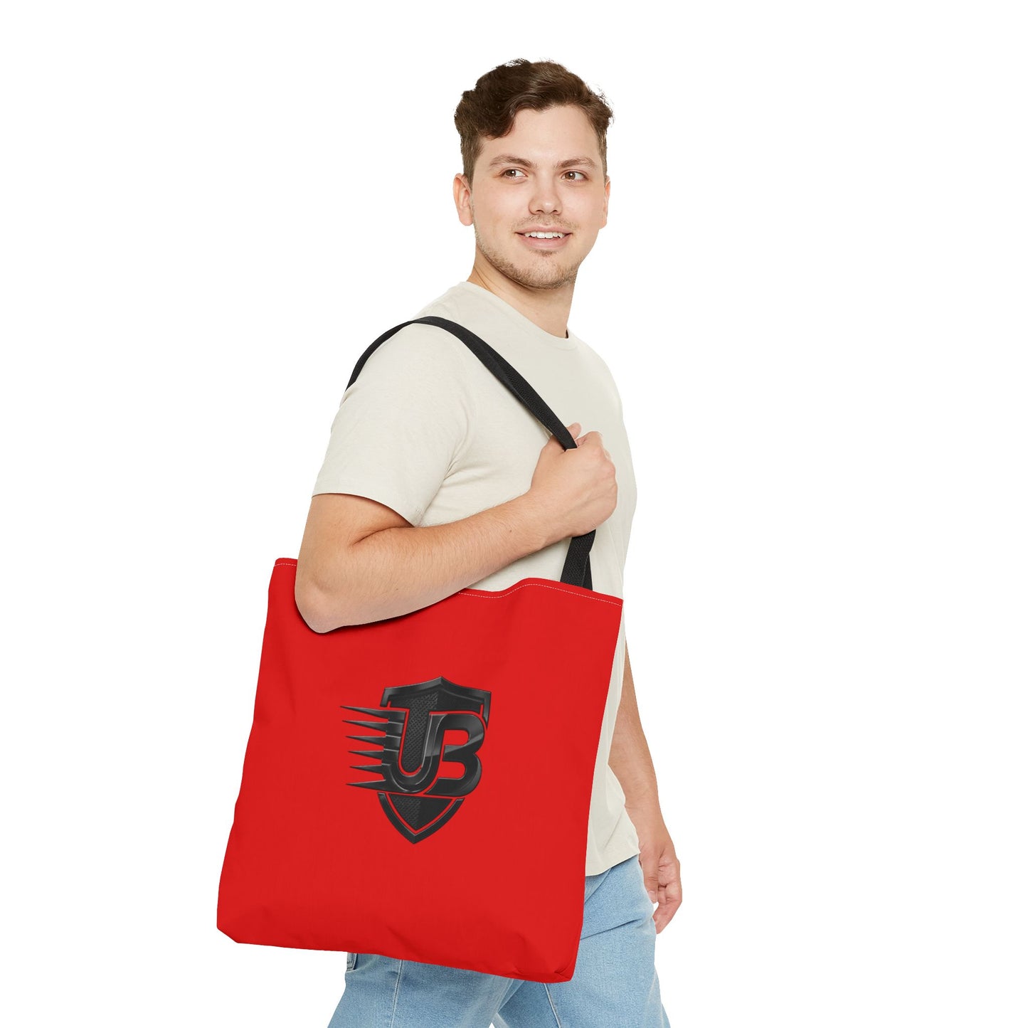 Red Shield Logo Tote Bag — UB Emblem All-Over Print