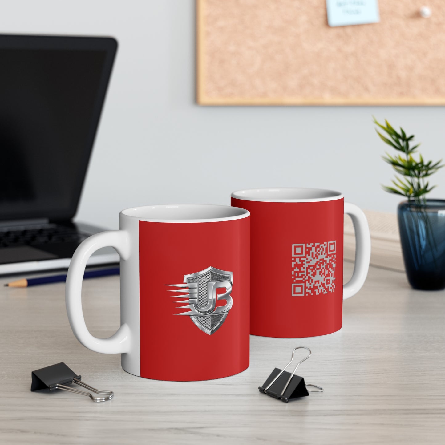 UB Shield Logo Coffee Mug — Red 11oz Branded Team Mug