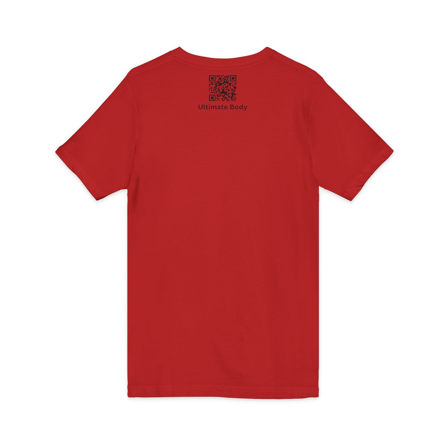 V-Neck Tee with Subtle Crest — Casual Everyday Red Shirt