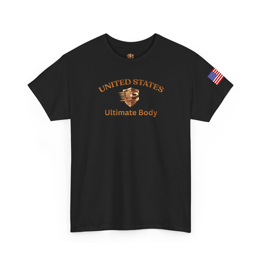 United States "Ultimate Body" Graphic Tee — Patriotic Fitness T‑Shirt