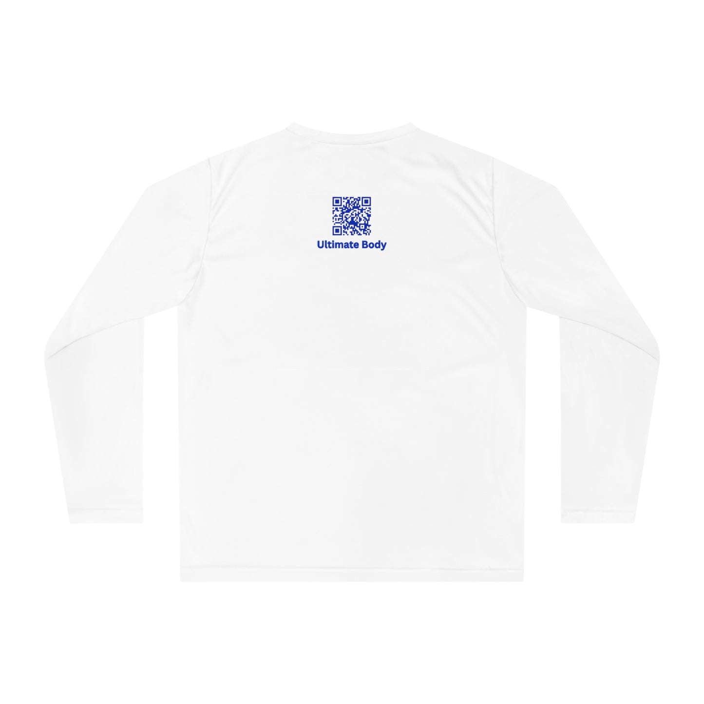 Performance Long Sleeve Shirt — Ultimate Body Blueprint Logo & QR Tech Tee