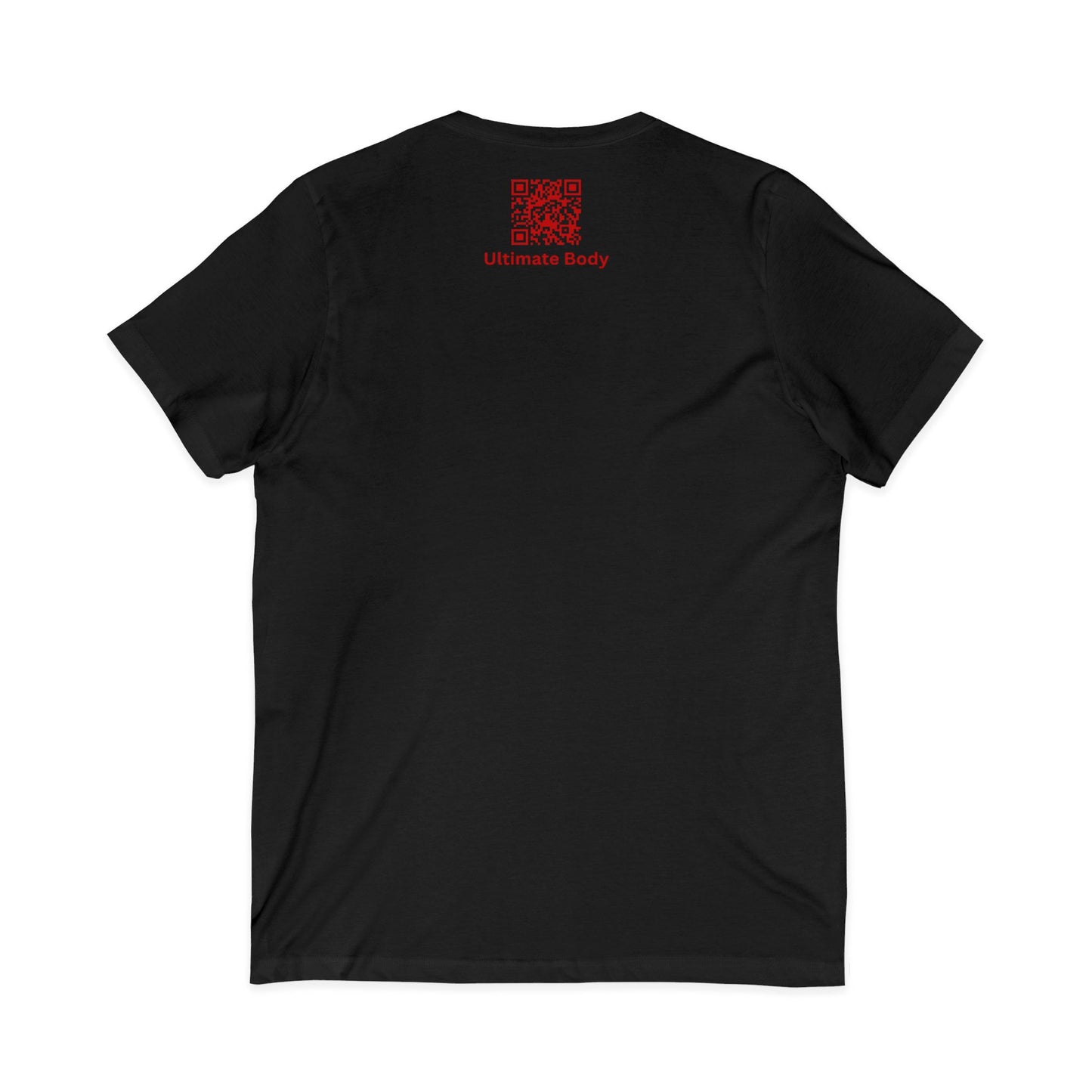 V-Neck Tee — Red Heart QR Design ("Unknown Body")