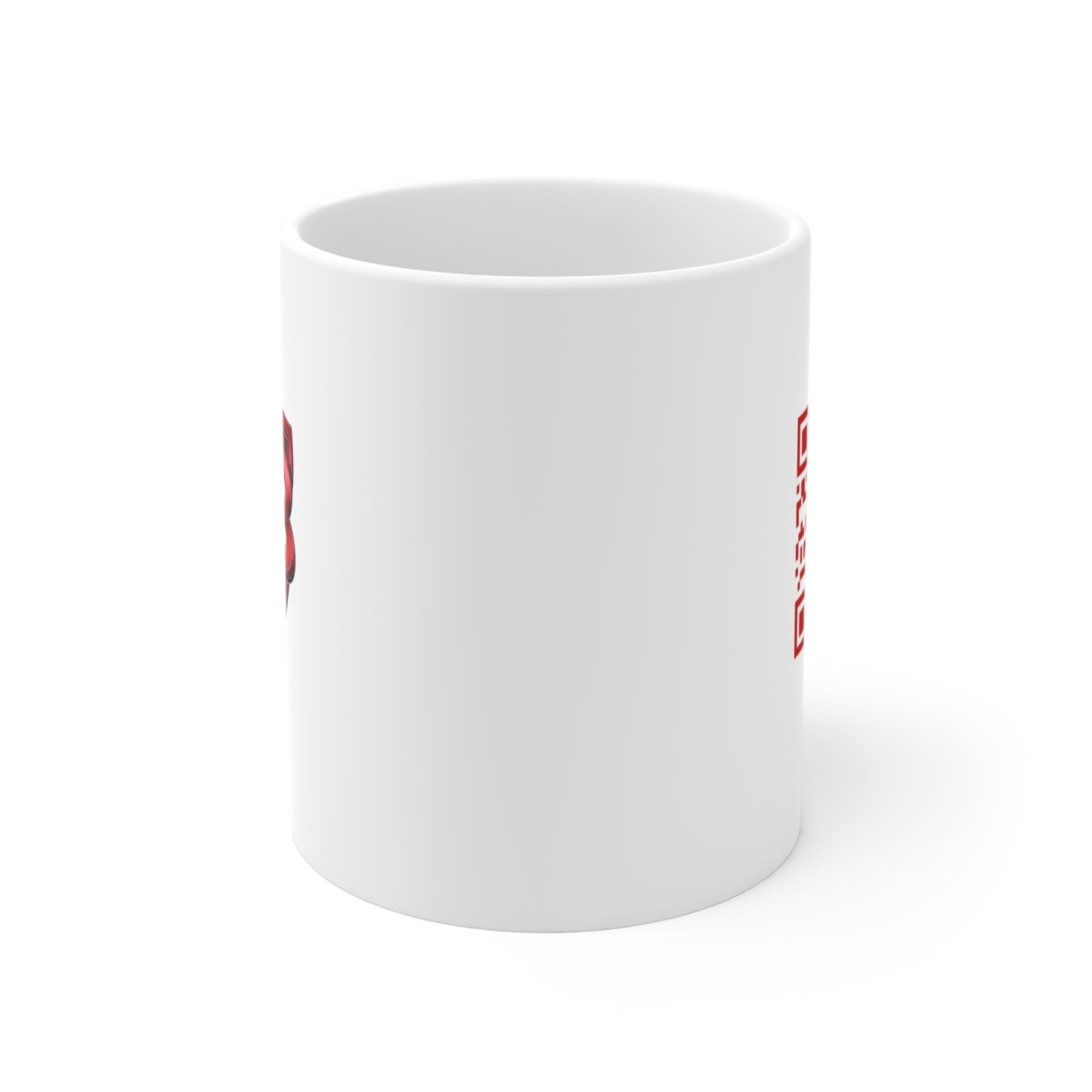 Superhero Shield Logo Mug — Red UB Emblem 11oz