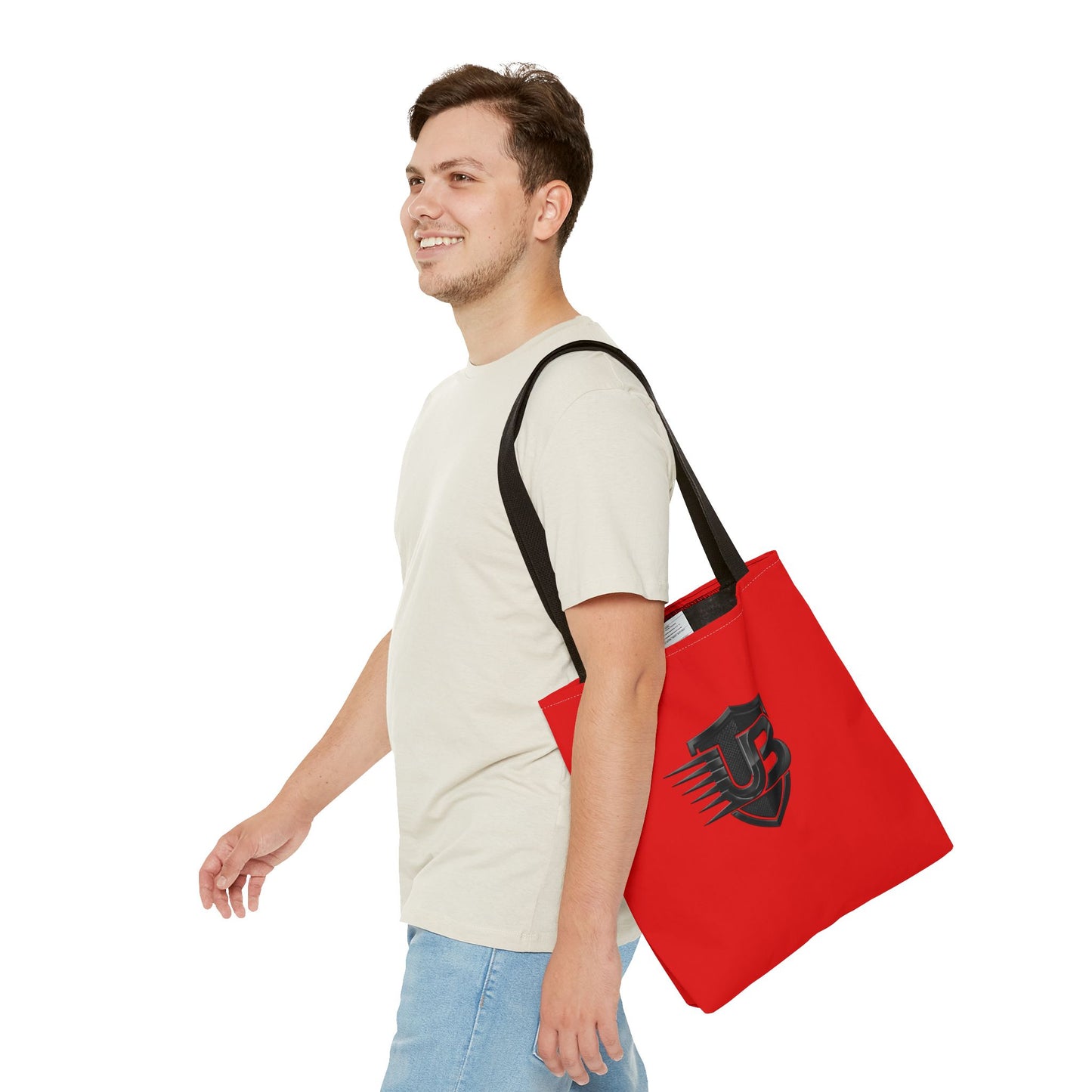 Red Shield Logo Tote Bag — UB Emblem All-Over Print