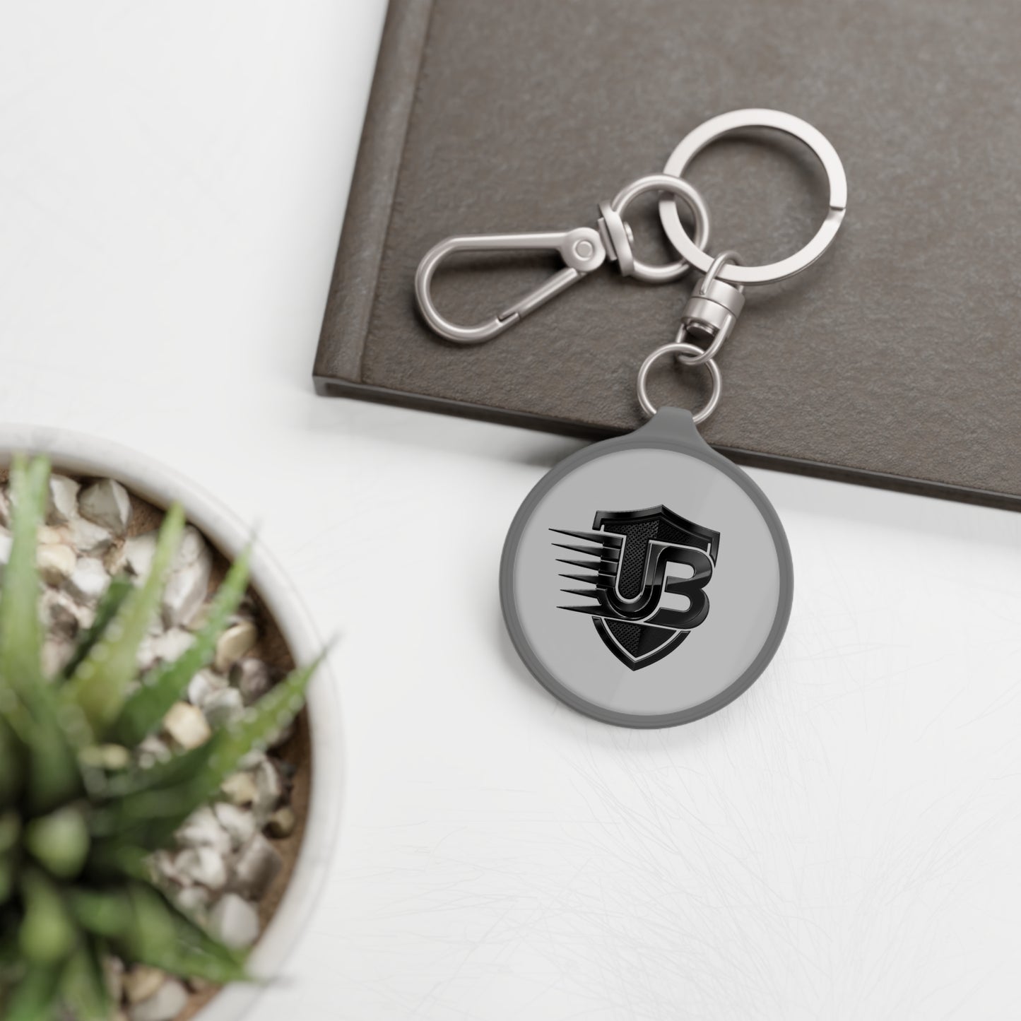 UB Shield Keyring Tag — Metal Logo Keychain