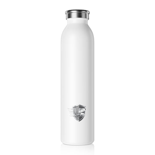 Slim Water Bottle - Stainless Steel Insulated Bottle with Minimal Shield Logo