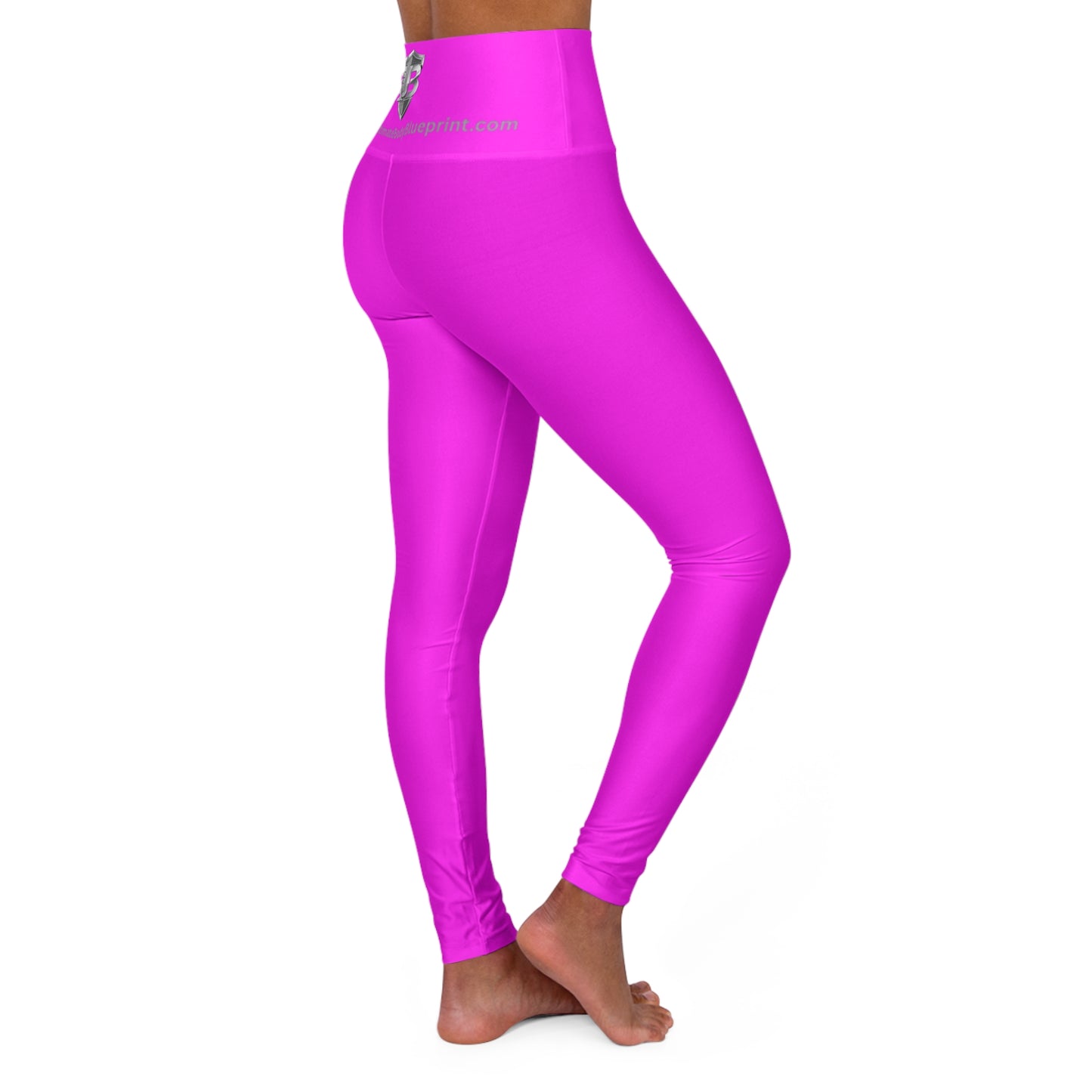Hot Pink High-Waist Yoga Leggings — Sleek Performance & Sculpting Fit