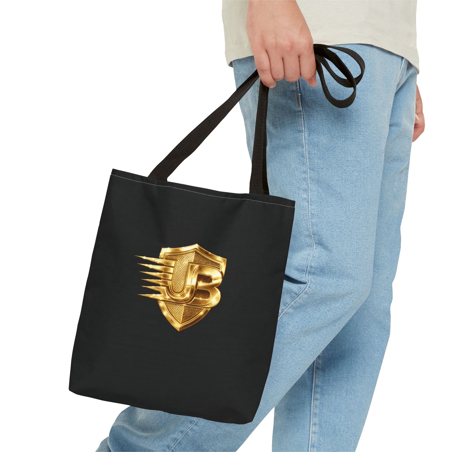 Ultimate Body QR Code Tote Bag — Gold Emblem Gym Tote